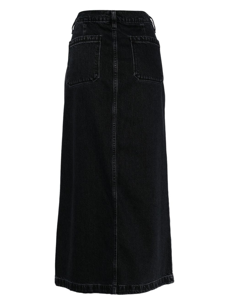FRAME La Bardot denim maxi skirt outlook