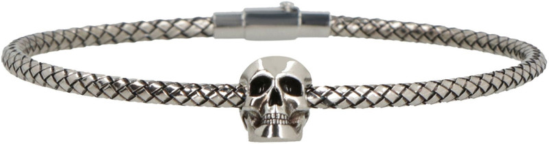 skull-charm woven bracelet 3