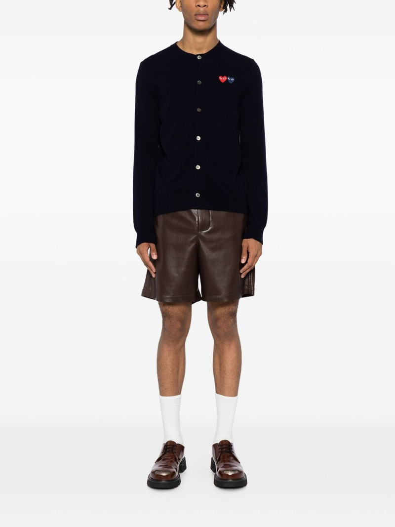 Comme des Garçons PLAY double heart cardigan outlook