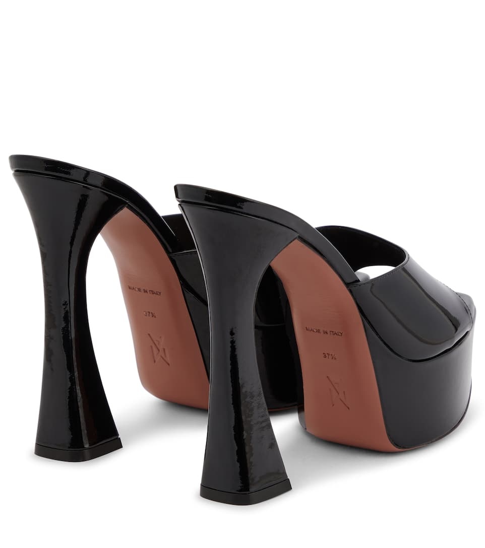 Dalida patent leather platform mules - 3