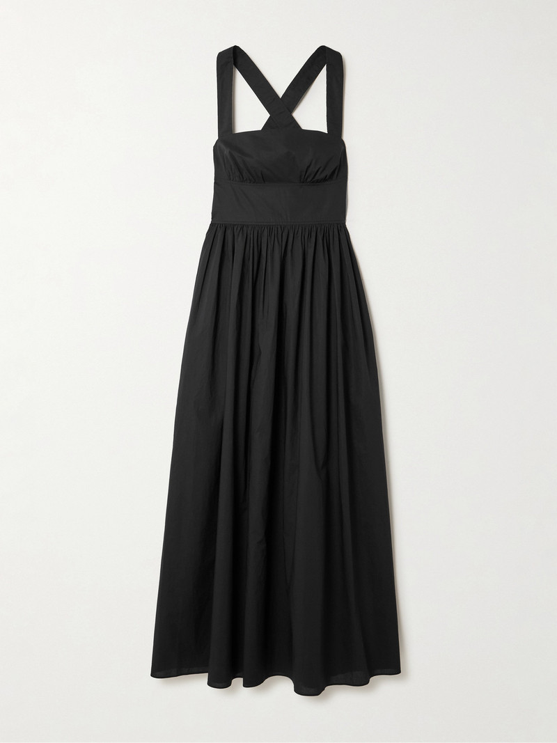Gathered Organic Cotton Midi Dress 1