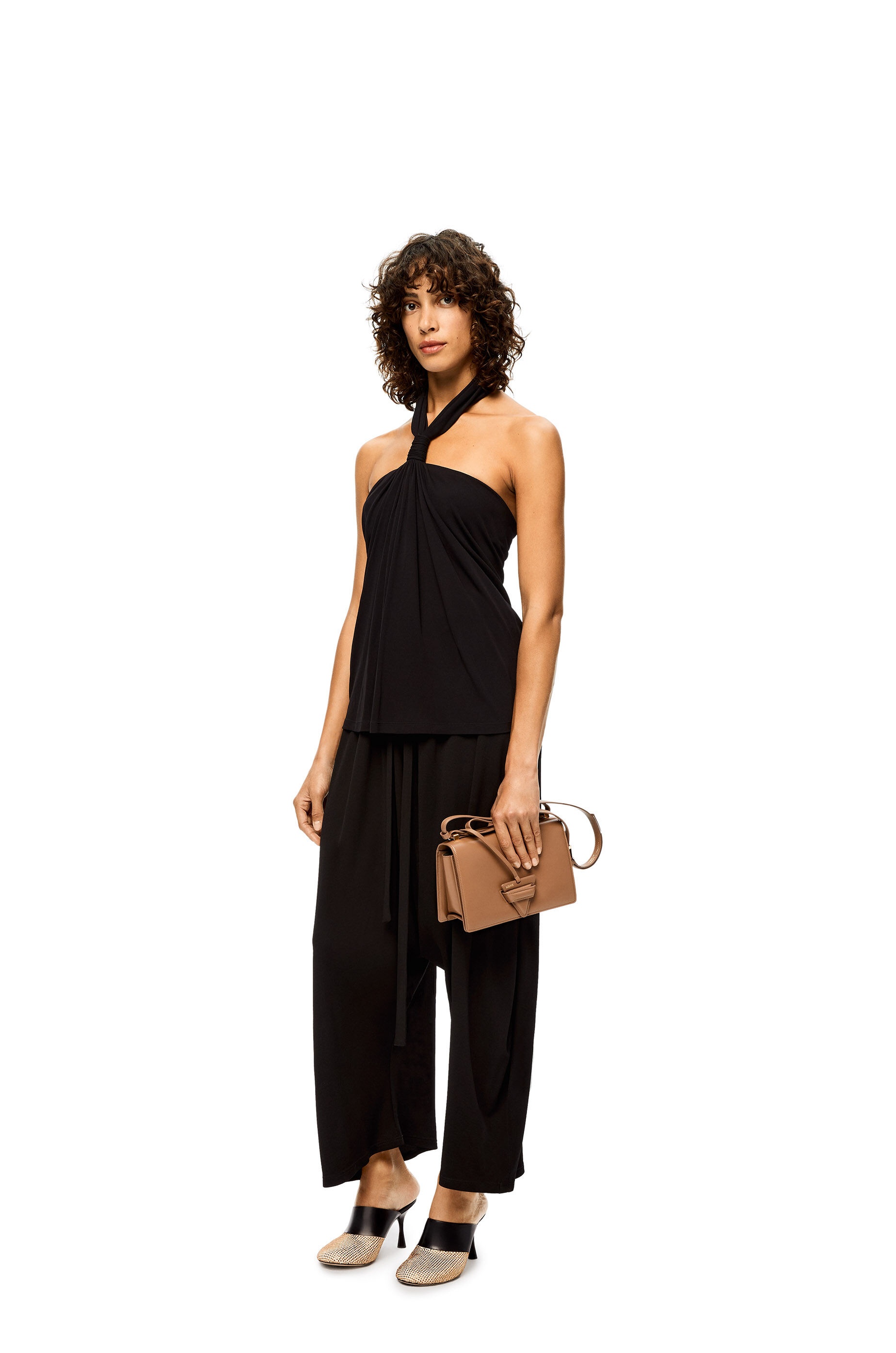 Balloon trousers in viscose crepe jersey - 3