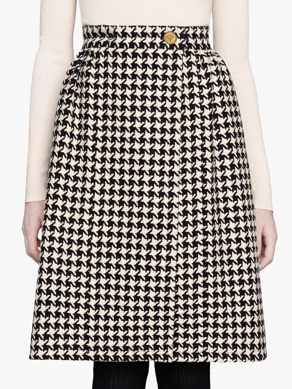 houndstooth tweed skirt - 3