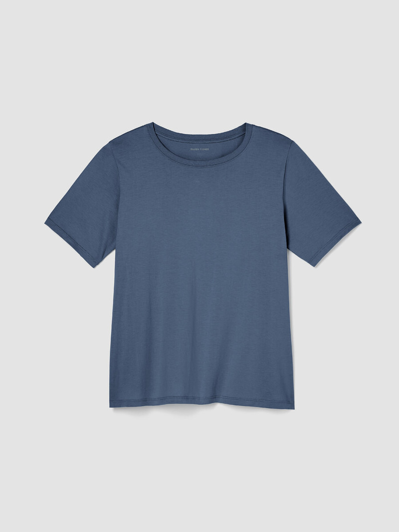 Organic Pima Cotton Jersey Round Neck Tee 1