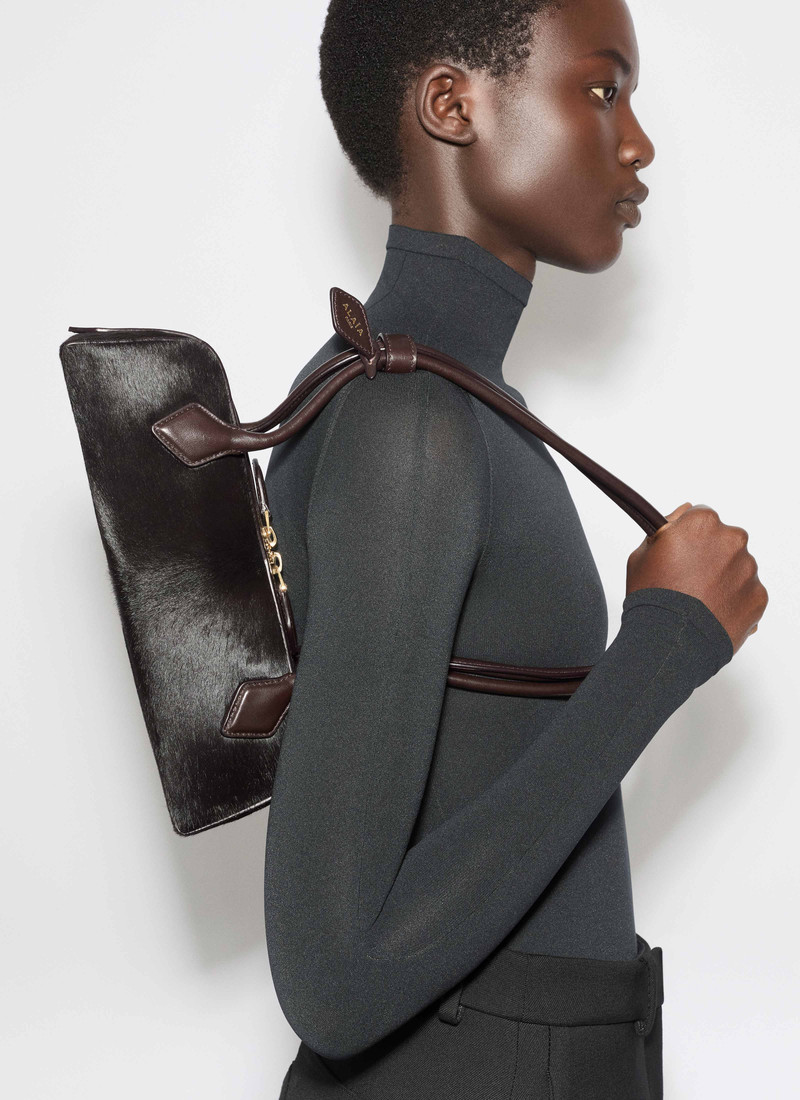 Alaïa LE TECKEL SMALL BAG IN HAIRCALF outlook