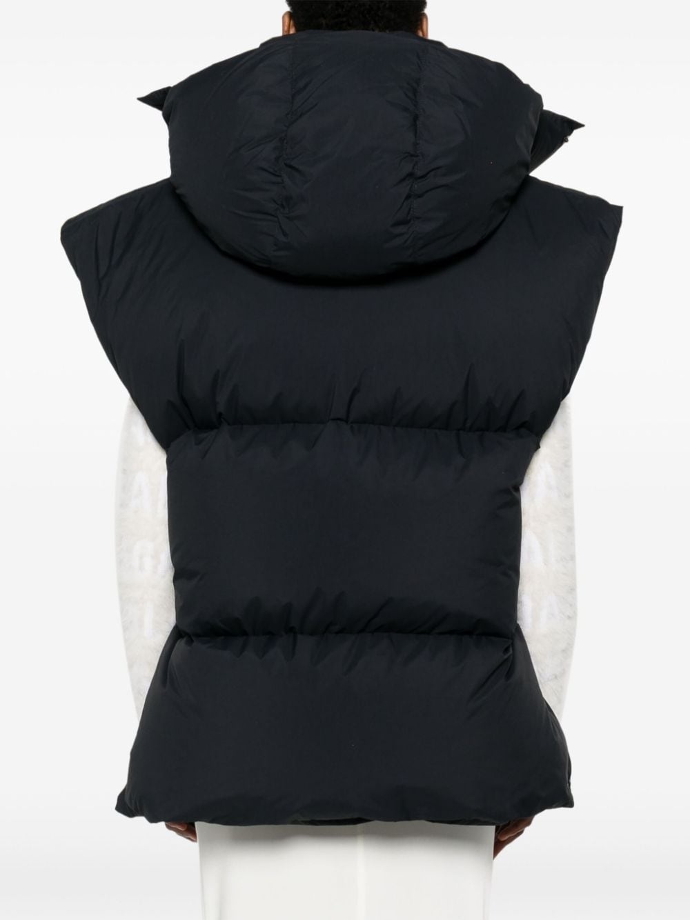【関税込み】ALAIA Oversize asymmetric down vest Alaïa Nylon padded down vest | tessabit | REVERSIBLE