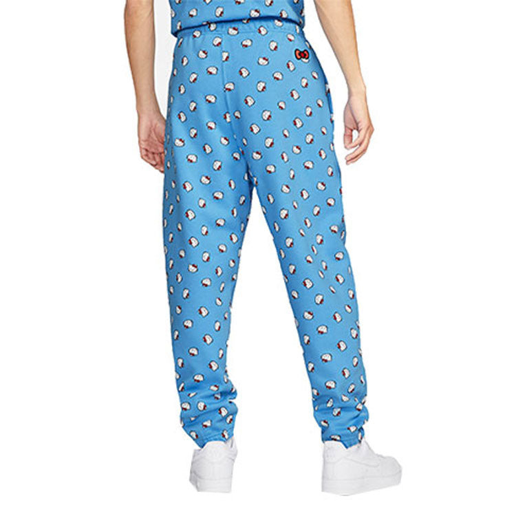 Men's Nike x Hello Kitty Crossover SS22 Full Print CAT Straight Casual Sports Pants/Trousers/Joggers - 4