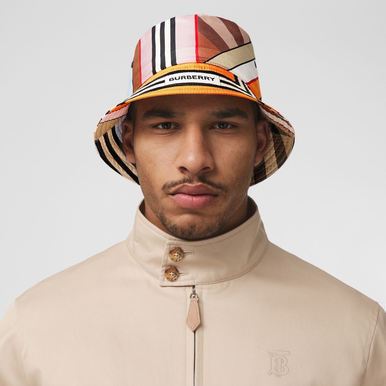 Montage Print Silk Bucket Hat - 3