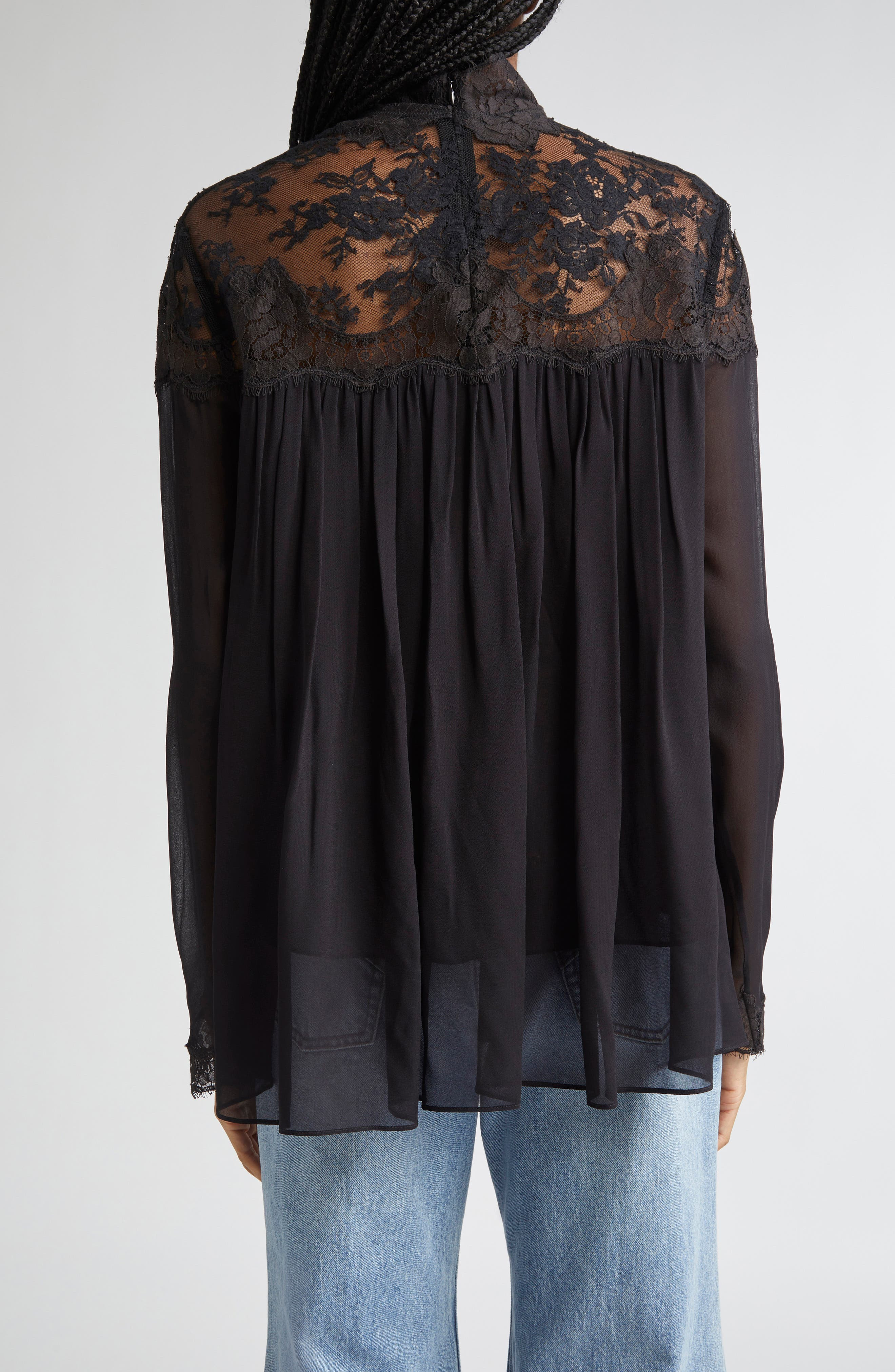 Zimmermann Hypnotic Lace Yoke Top in Black at Nordstrom - 3
