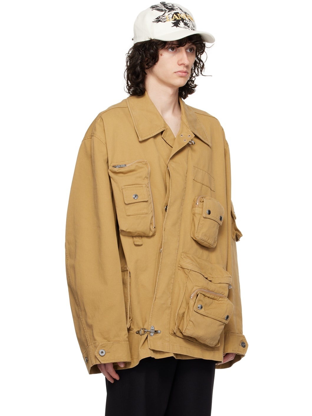 Tan Future Edition Asymmetrical Utility Jacket - 2