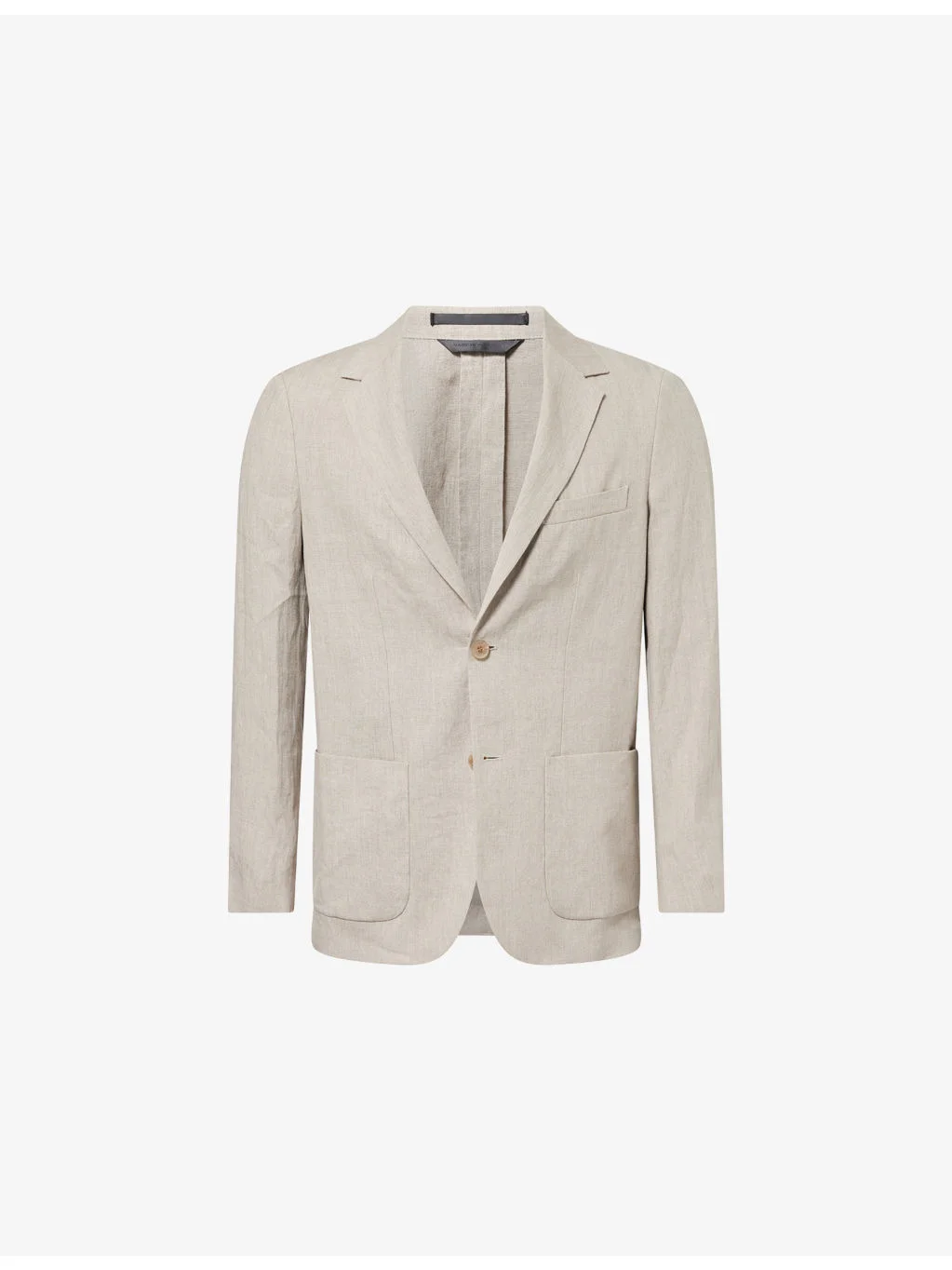 Single-Breasted Linen Blazer - 1