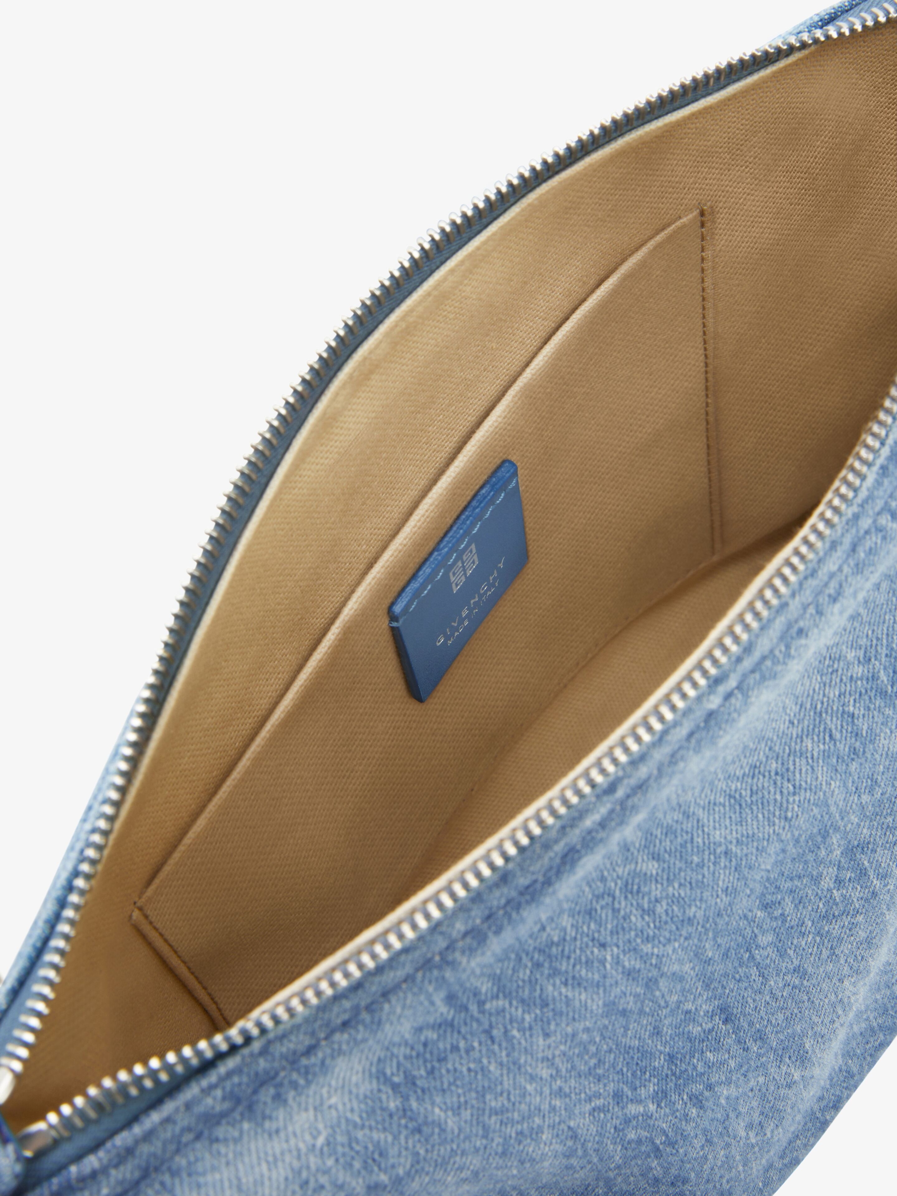 VOYOU CROSSBODY BAG IN WASHED DENIM - 5
