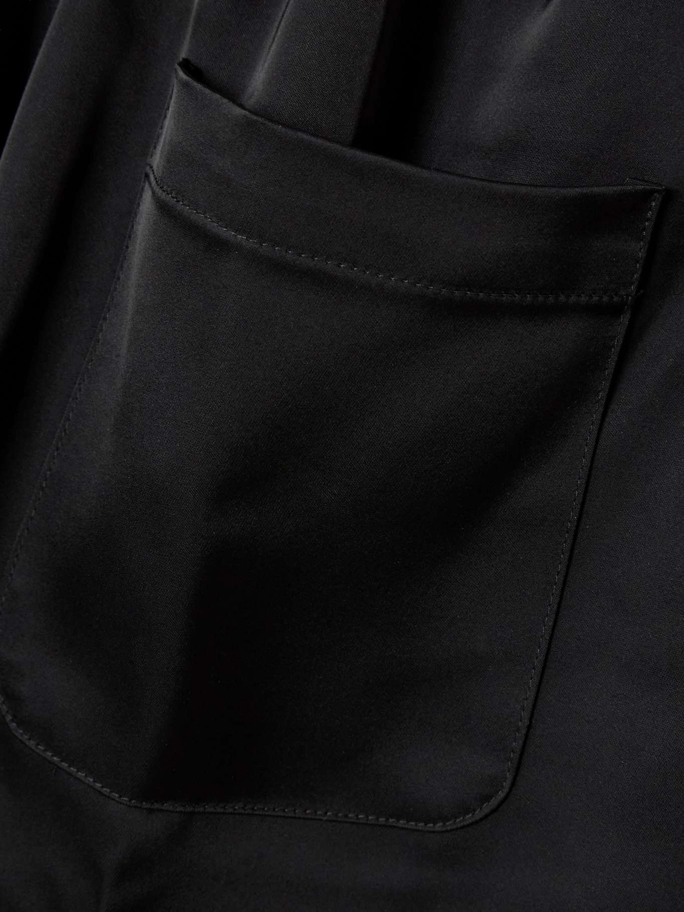 Barb pleated satin wide-leg pants Black - 4