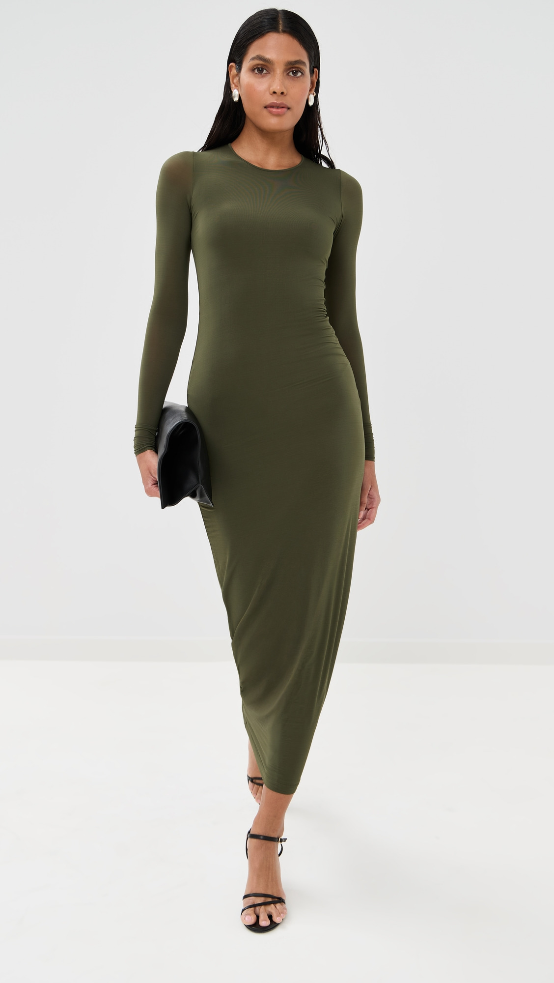 Sheer Long Sleeve Dress - 4