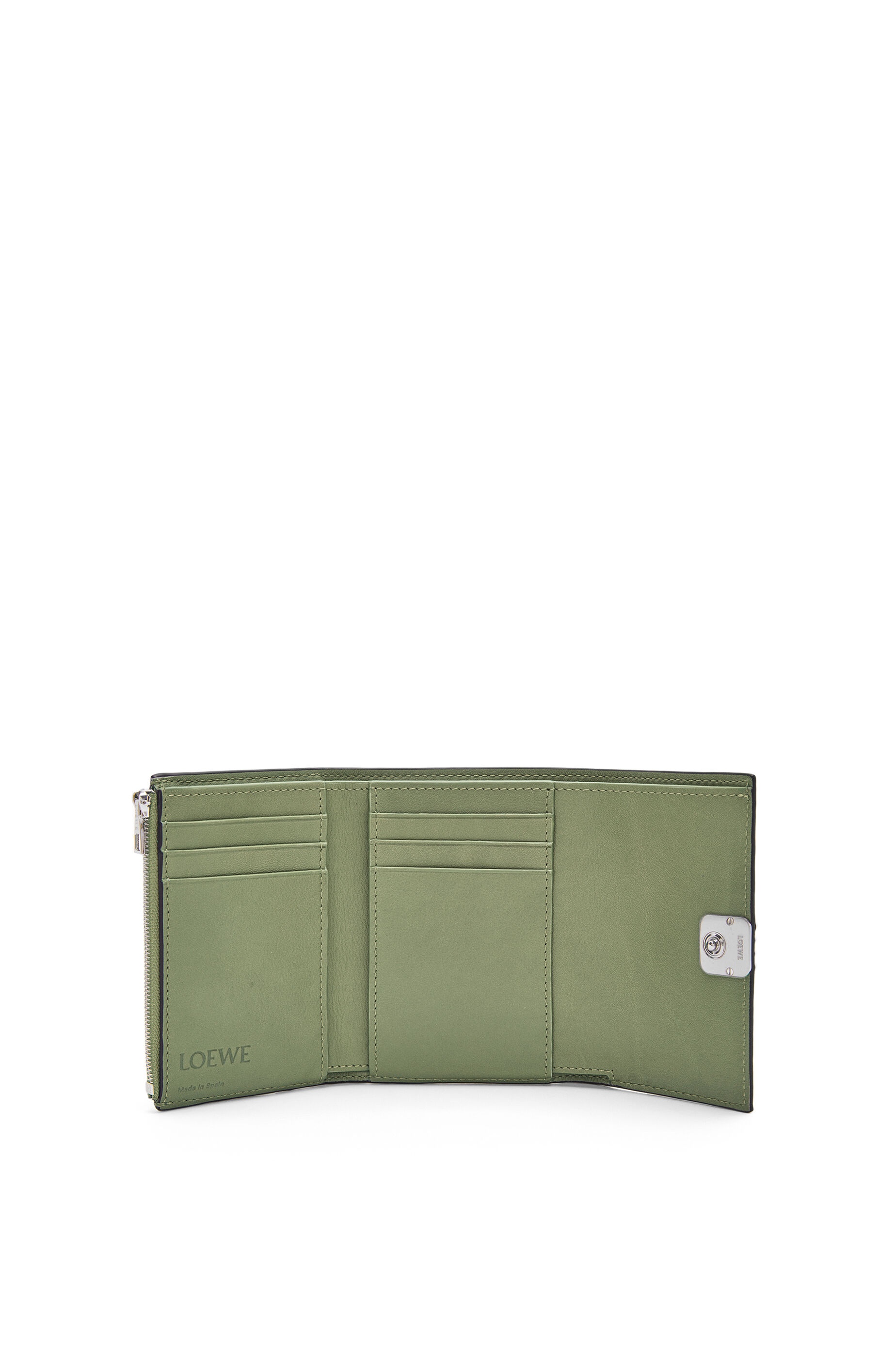 Anagram small vertical wallet in pebble grain calfskin - 2