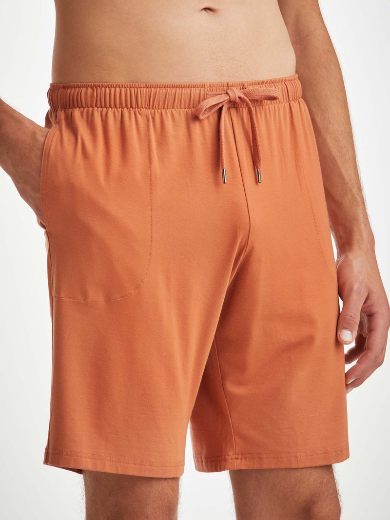 Men's Lounge Shorts Basel Micro Modal Stretch Terracotta - 5