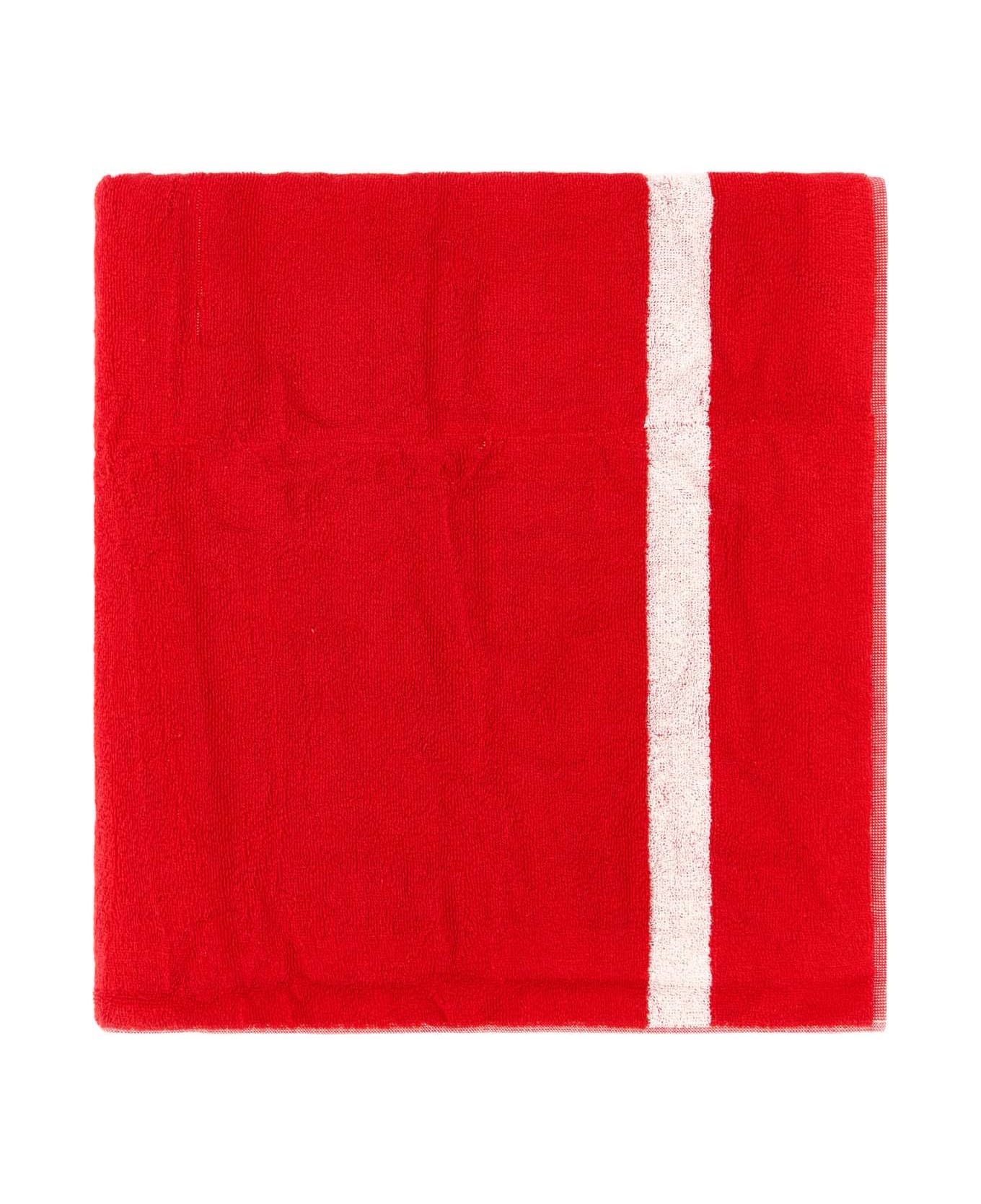 【関税&送料込】Kenzo Red Terry Fabric Beach Towel KENZO Red Terry Fabric Beach Towel | italist | REVERSIBLE