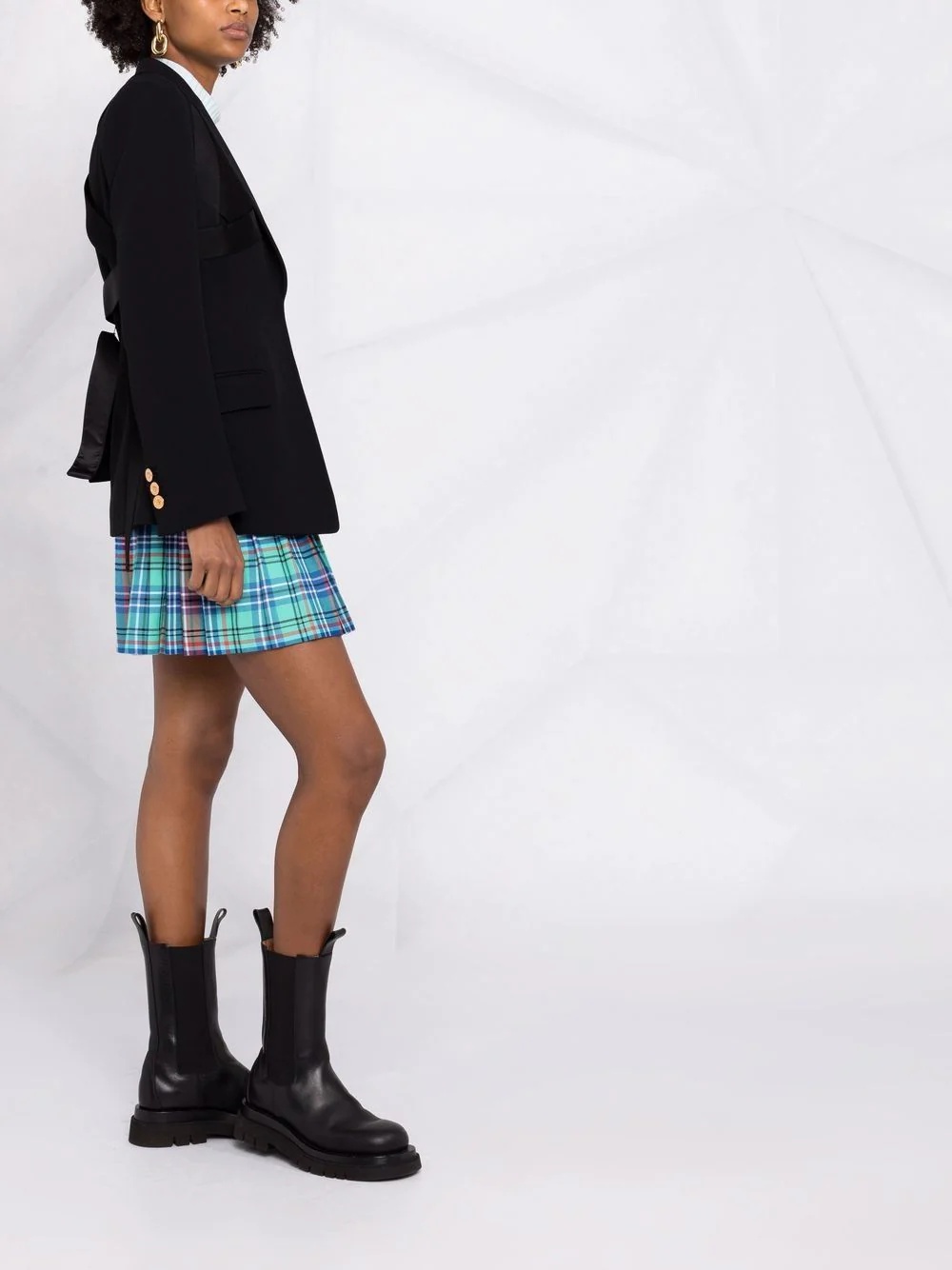 satin tailored blazer - 4