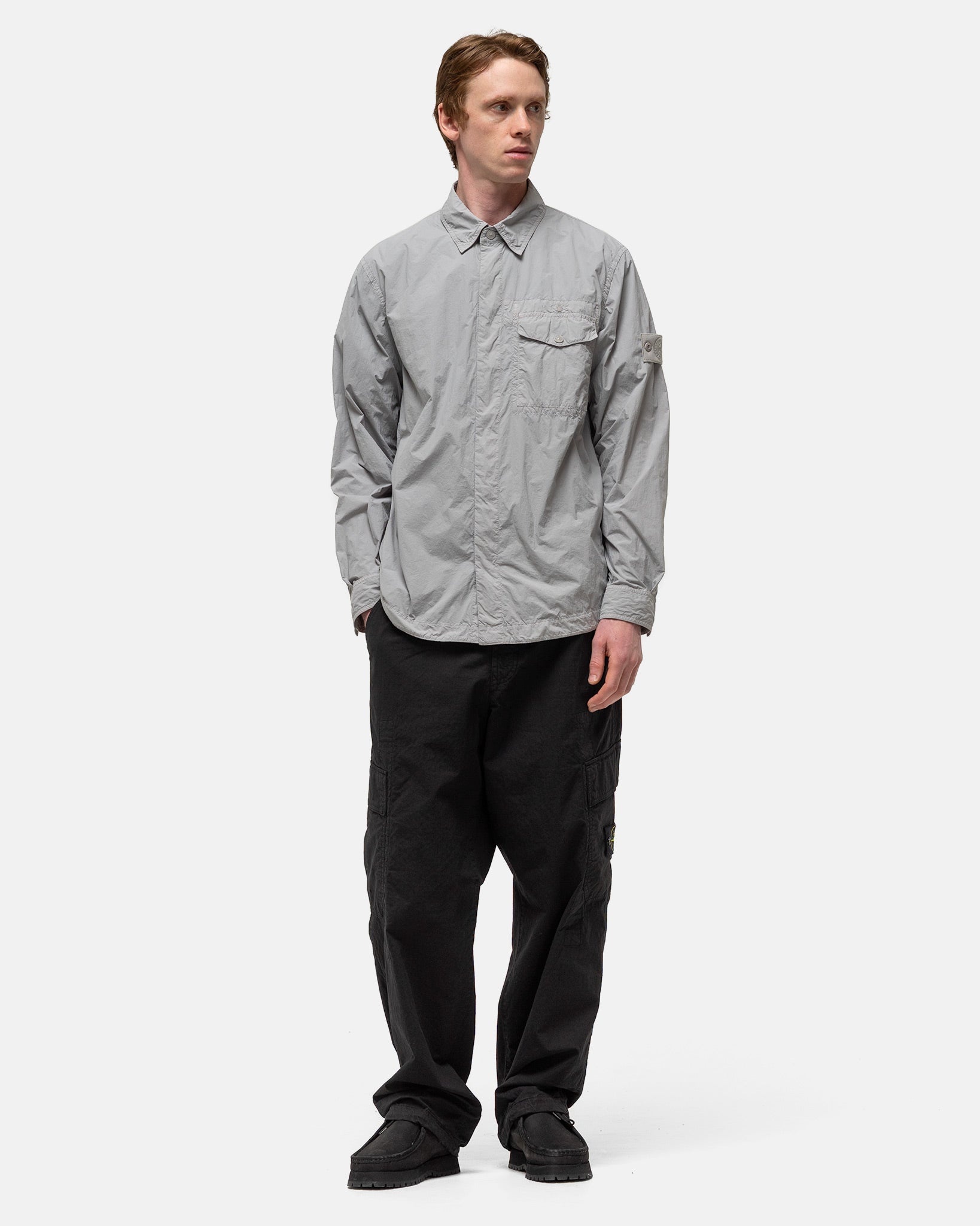 Ghost Piece Stone Island Overshirt Grey Stone Island Ghost Piece