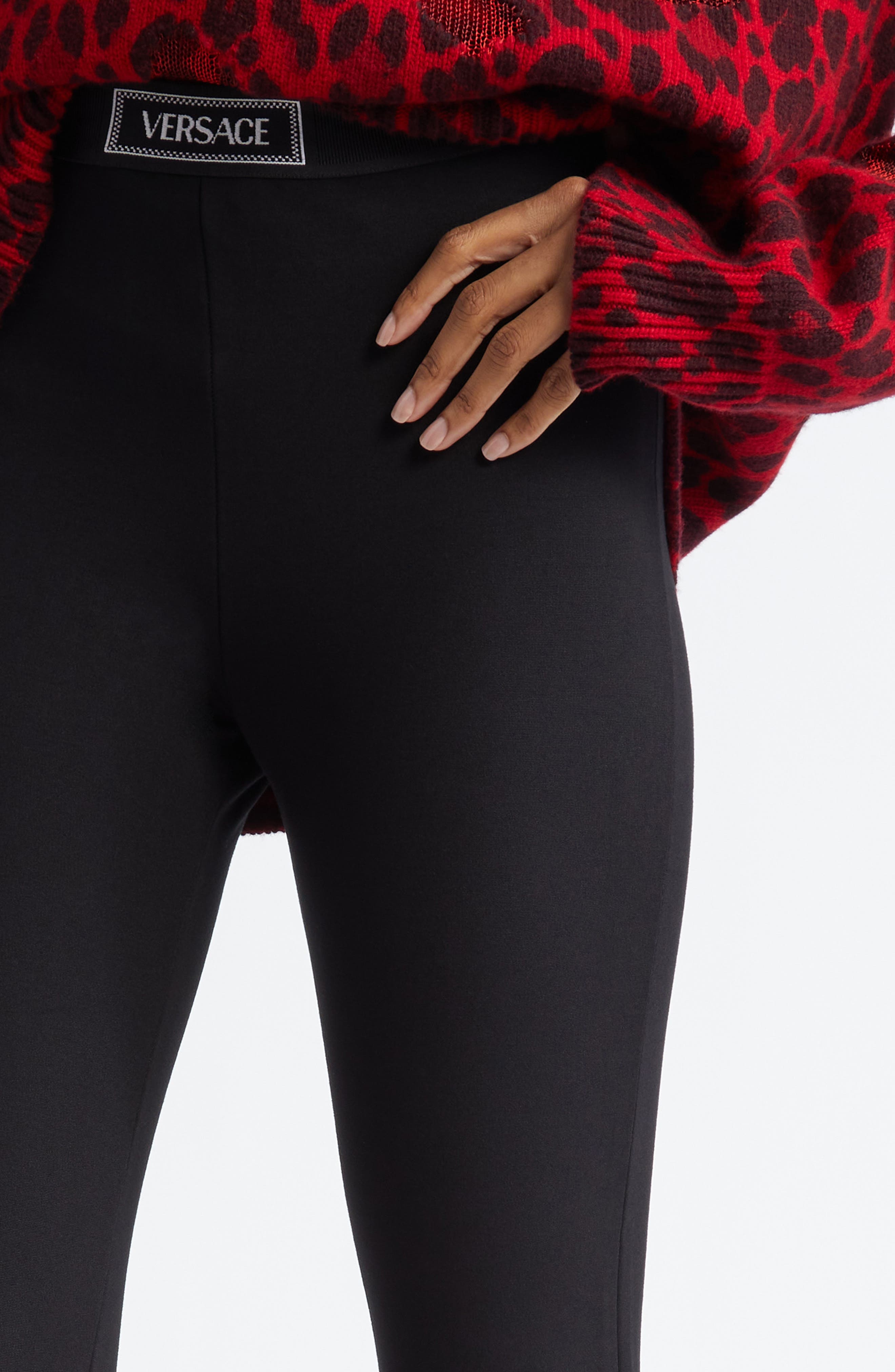 Versace '90s Logo Leggings in Black at Nordstrom - 4