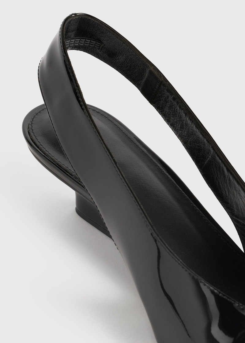 The Wedge-Heel Slingback black 7