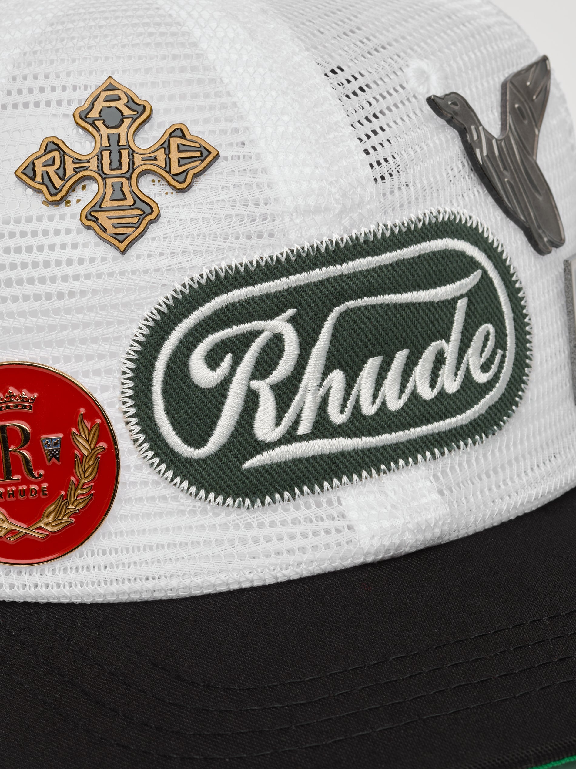 RHUDE PATCH MESH TRUCKER HAT - 7