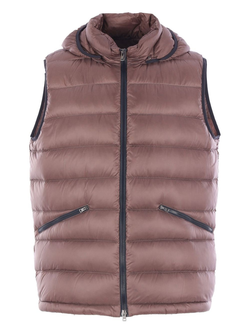 hooded quilted gilet 1