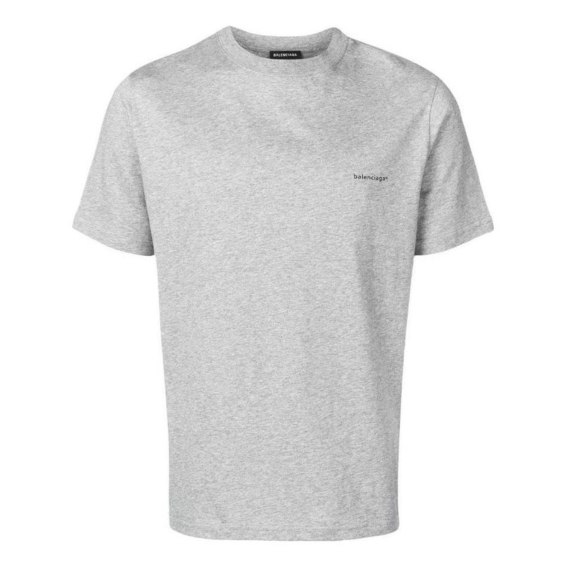 Balenciaga Small Logo Print Cotton T-Shirt 'Grey' 556151TYK281300 - 1