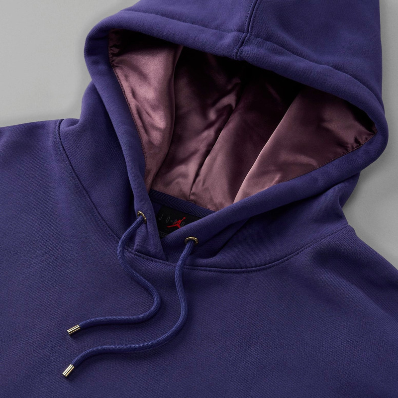 Jordan (WMNS) Air Jordan Flight Fleece Hoodie 'Purple' FB5111-502 outlook