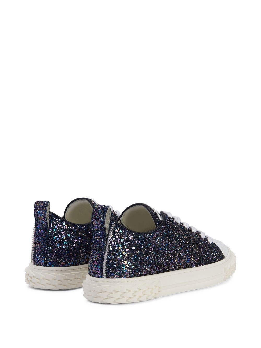 glitter low-top sneakers - 3