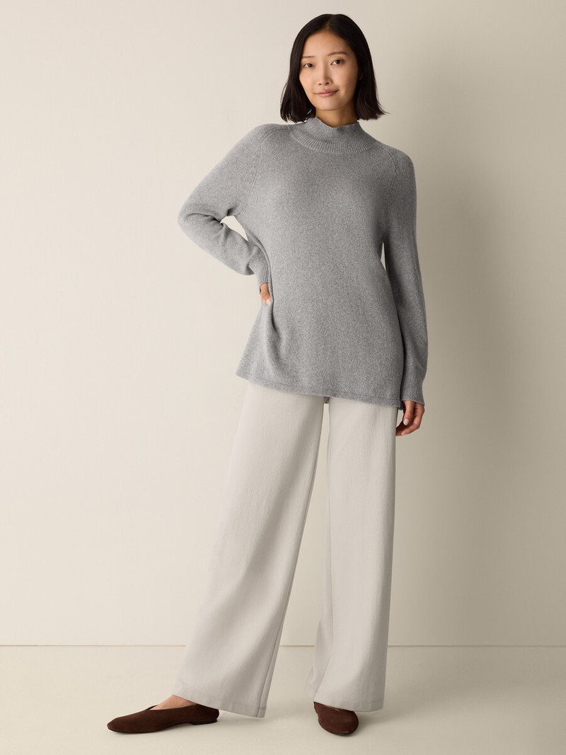 Cotton & Recycled Cashmere Turtleneck Long Top 3