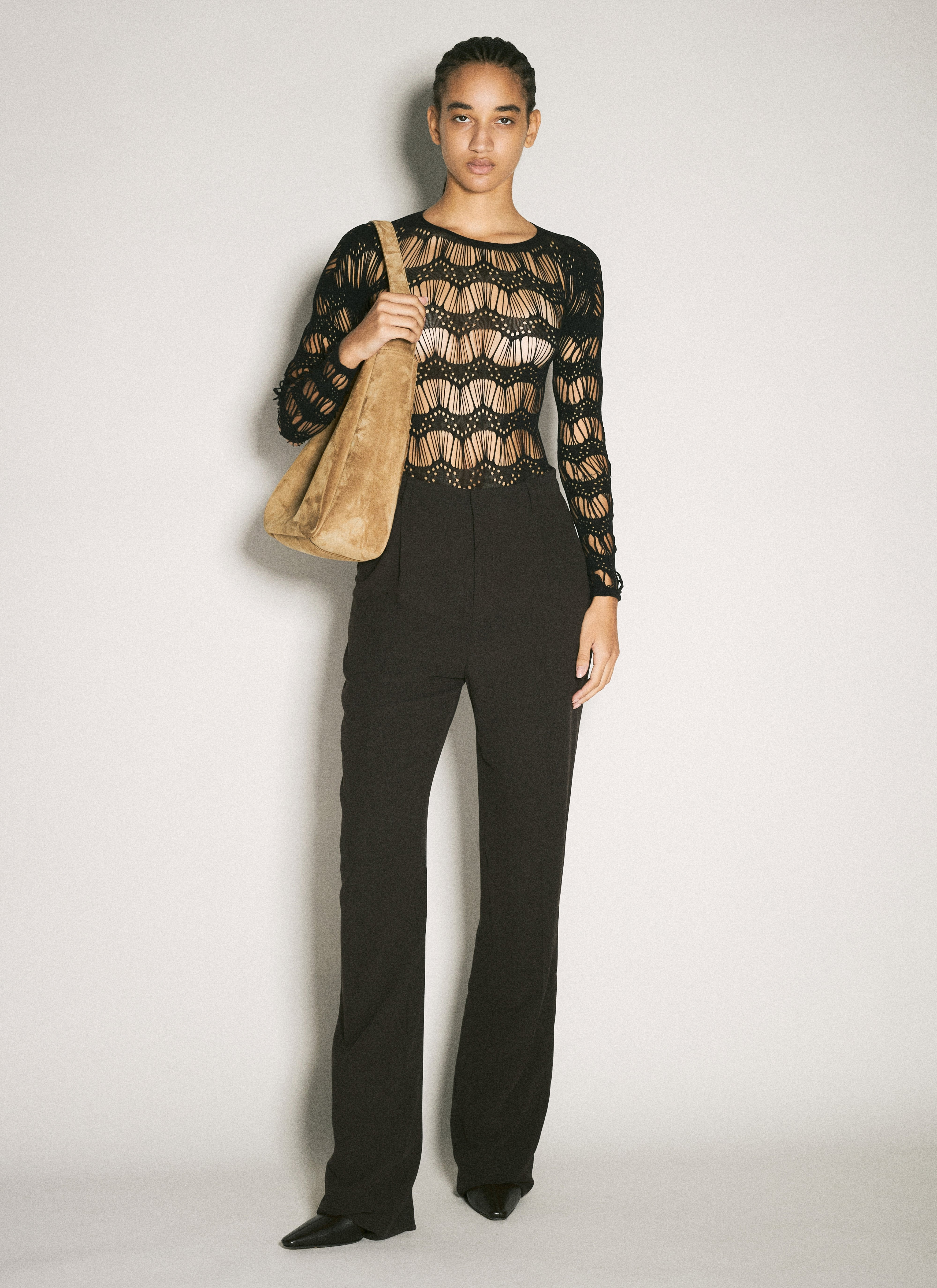 Saint Laurent Women Laddered Bodysuit - 2