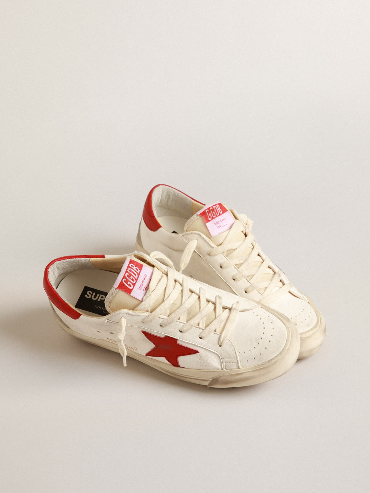 Men’s Super-Star LTD in nappa leather with red star and heel tab - 2