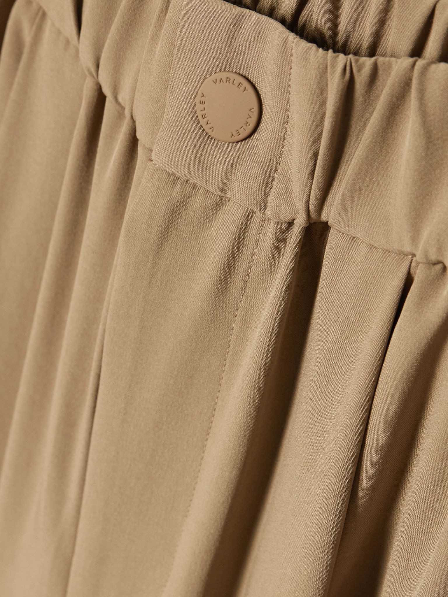 Kayson pleated woven wide-leg pants Taupe - 4