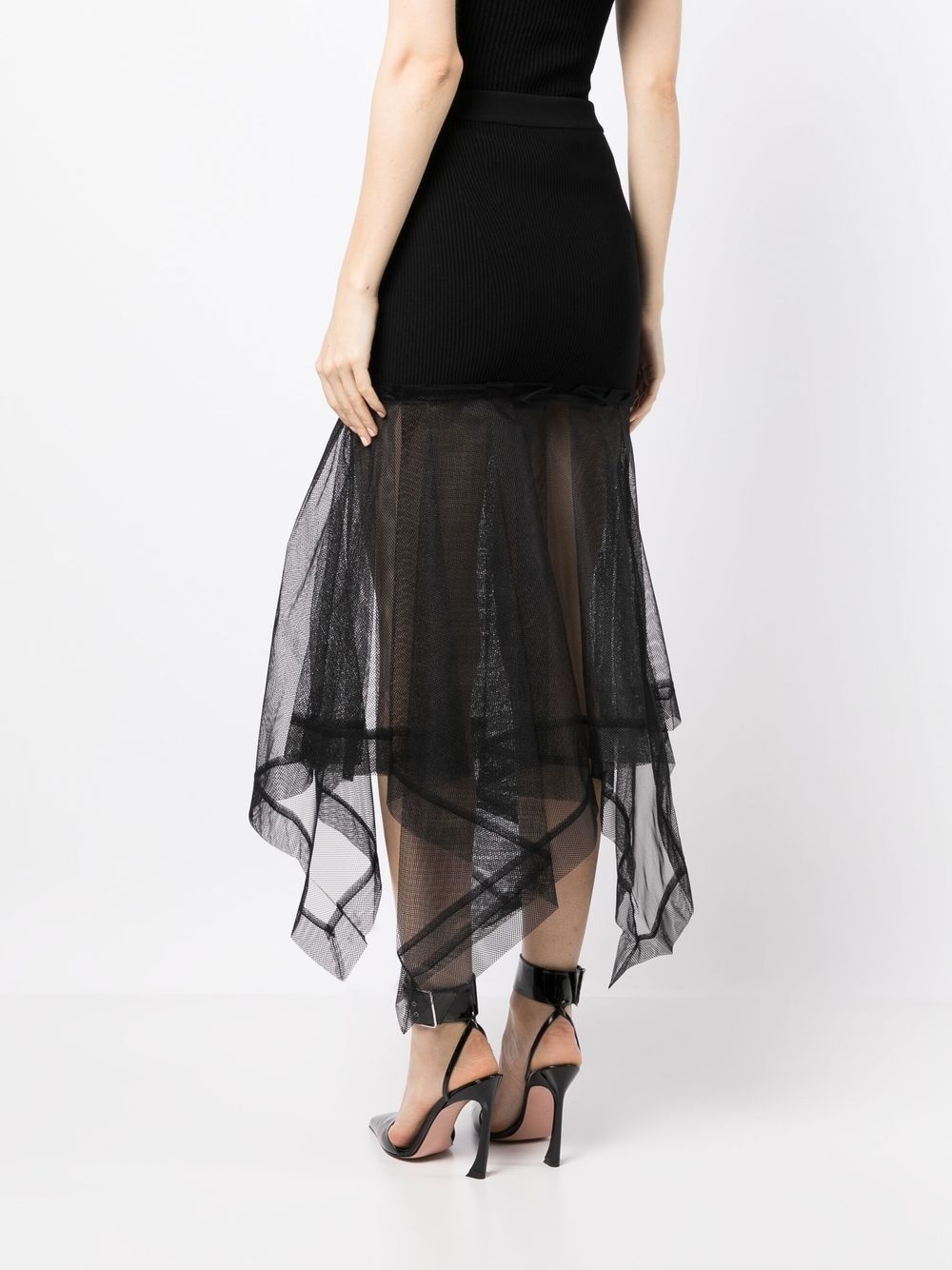 high-low hem midi skirt - 4