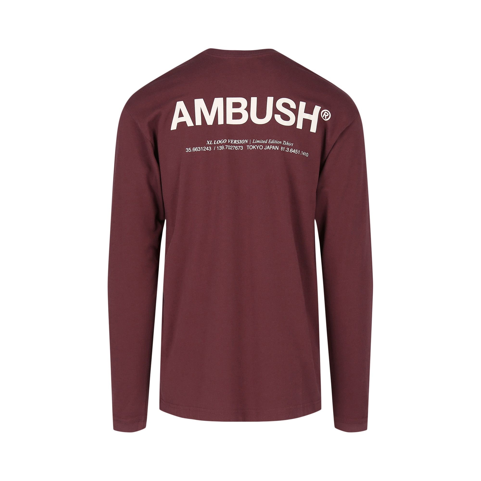 Ambush Long-Sleeve Logo Tee 'Wine' - 2