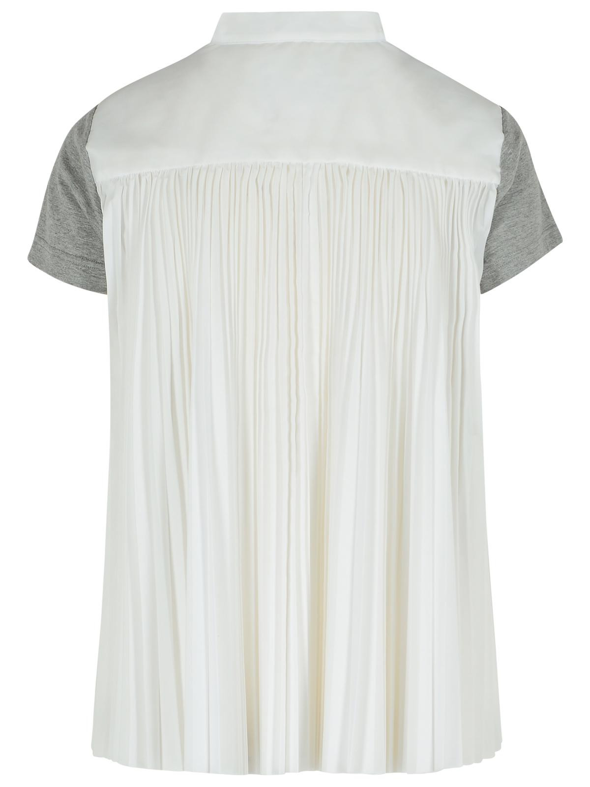 Sacai Gray Cotton T-Shirt Women - 3