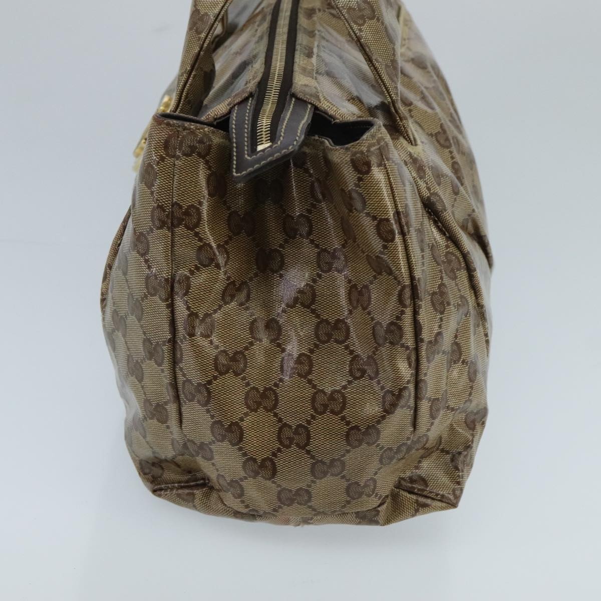 GUCCI GG Crystal Hand Bag Beige Gold - 3