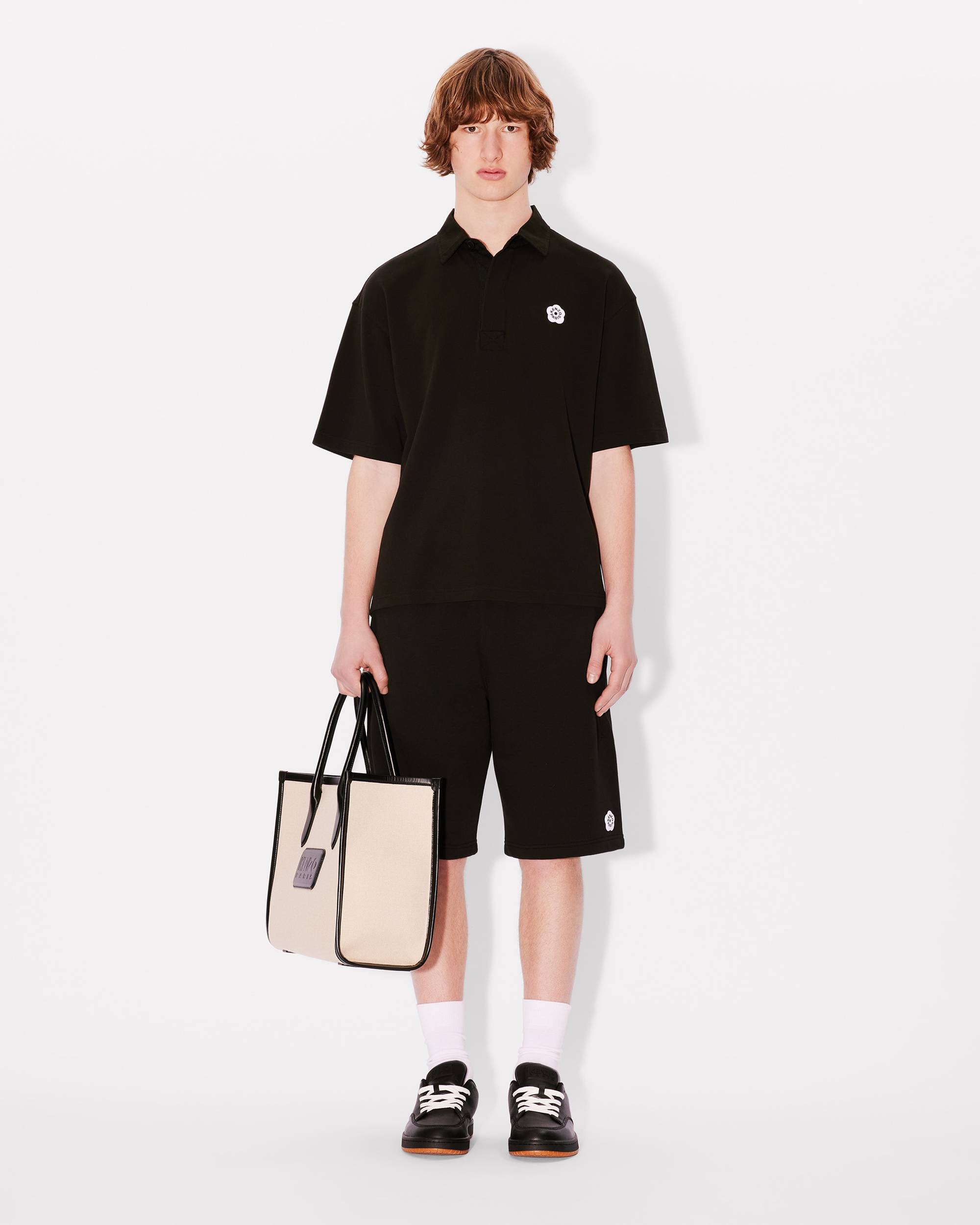 'Boke Flower 2.0' embroidered polo in organic cotton - 5