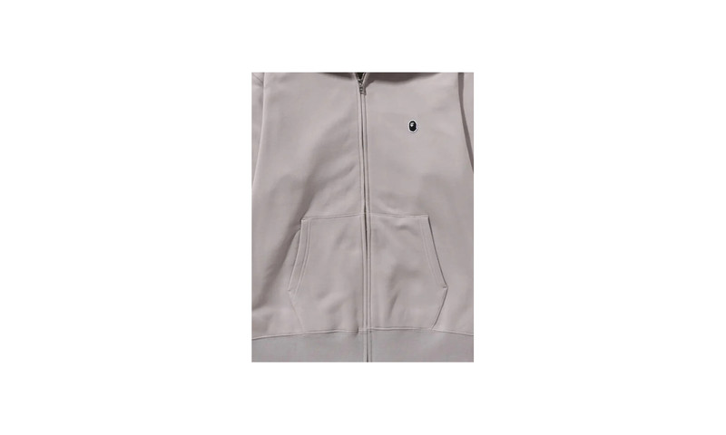 A BATHING APE® One Point Zip Hunting Hoodie "Grey" outlook