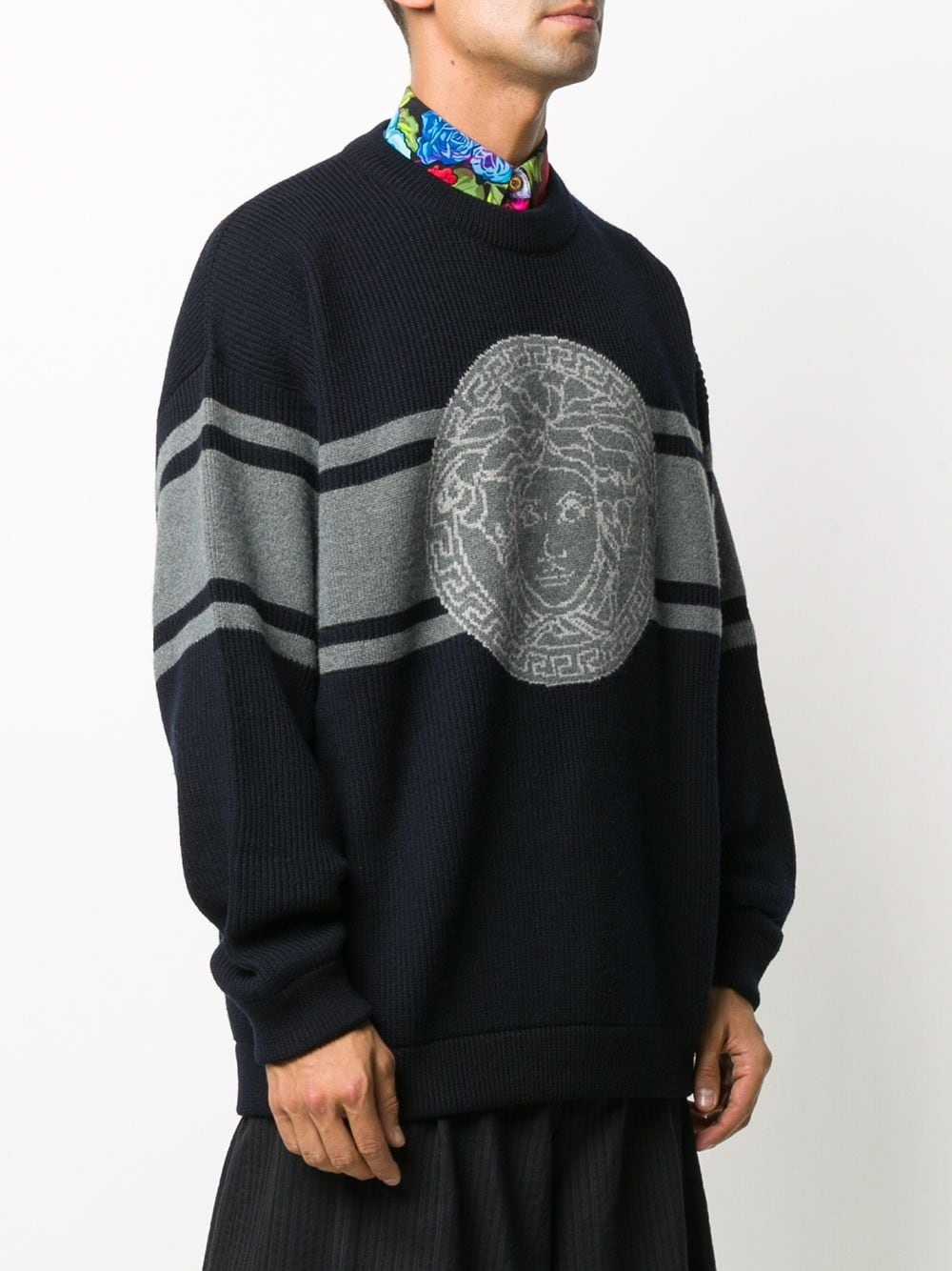 Medusa jacquard intarsia jumper - 3