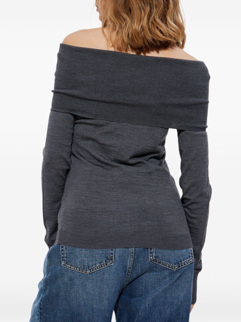 off-shoulder sweater - 4
