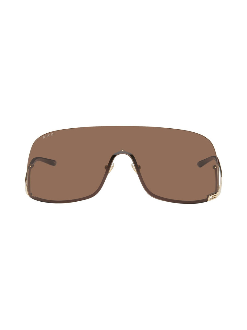 Gold Mask-Shaped Sunglasses 1