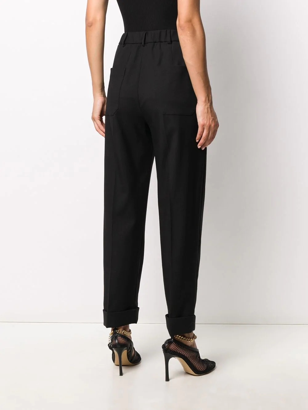 turn-up tailored trousers - 4