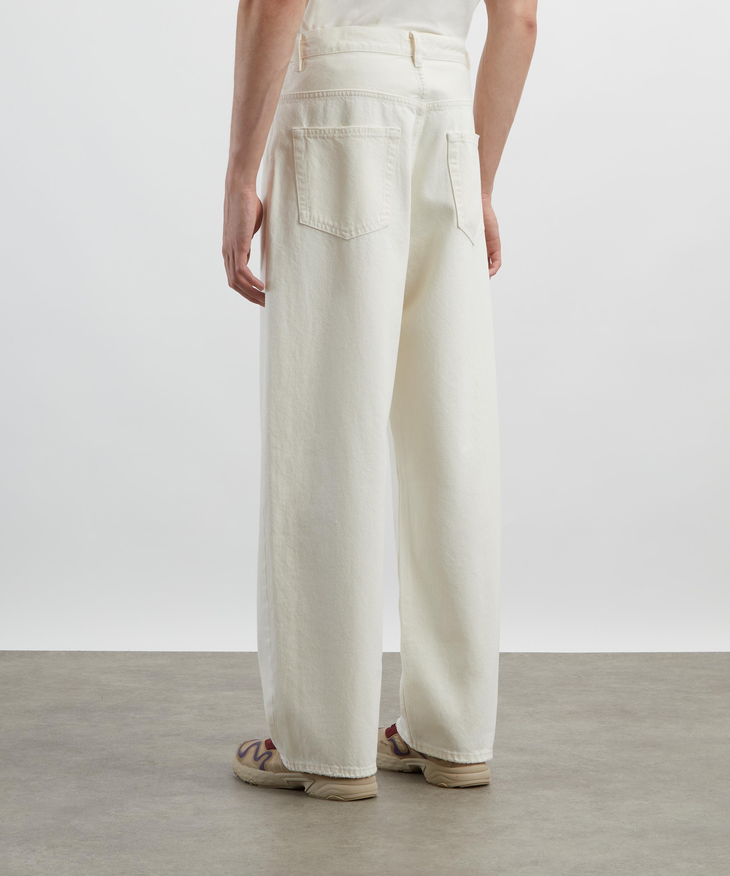 Baggy Jeans in Off White Grind - 4