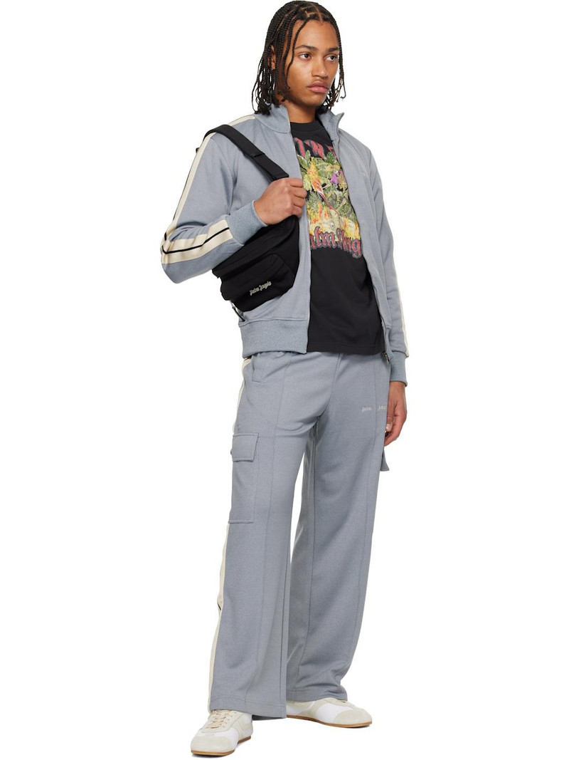Palm Angels Gray Classic Logo Cargo Track Pants outlook