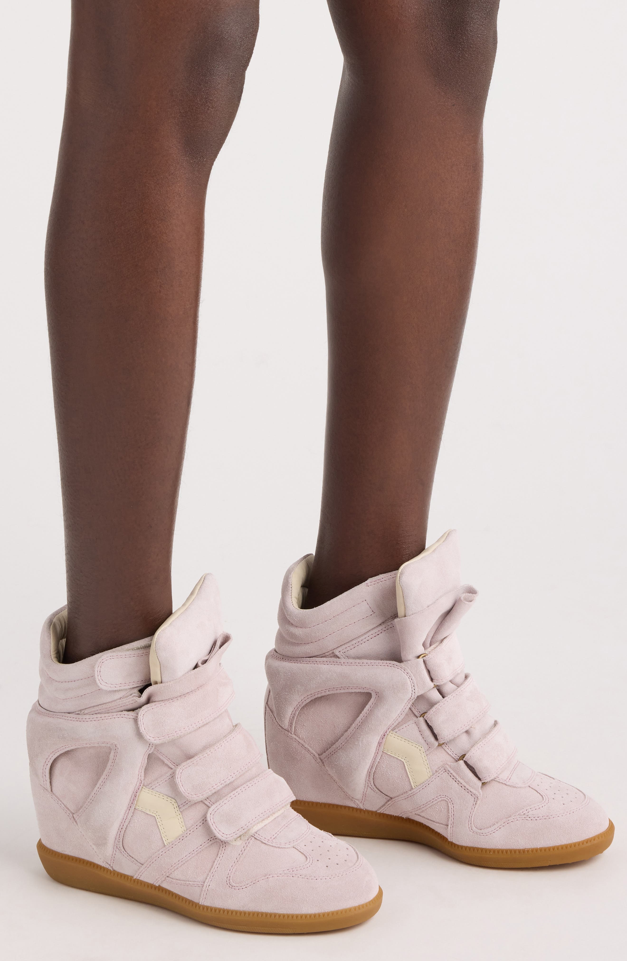 Isabel Marant Bekett Hidden Wedge High Top Sneaker in Pale Pink at Nordstrom - 2