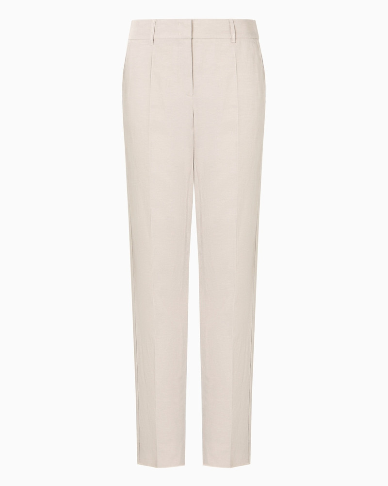 LINEN-BLEND TROUSERS WITH PLEATS 1