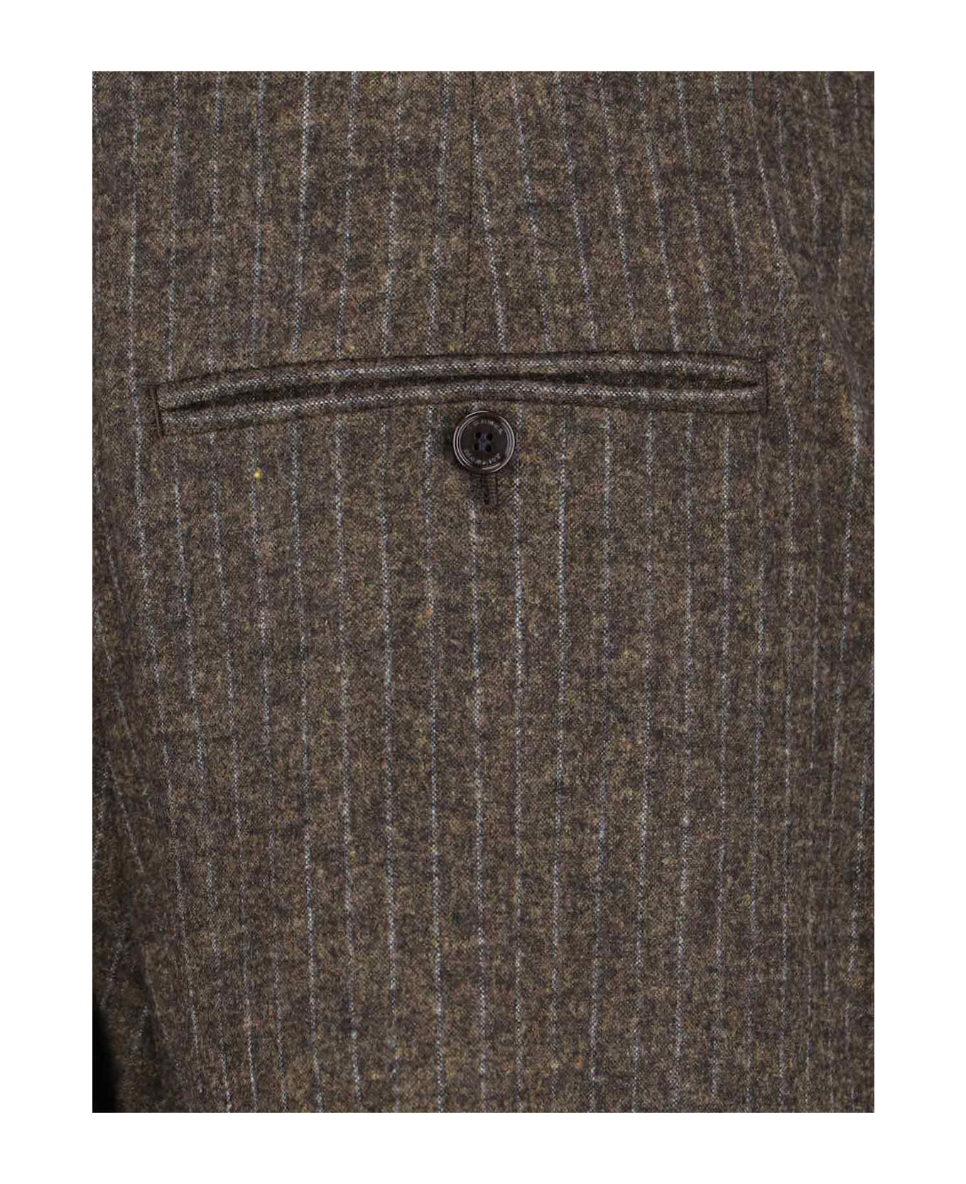 Wool Blend Straight Pants - 4