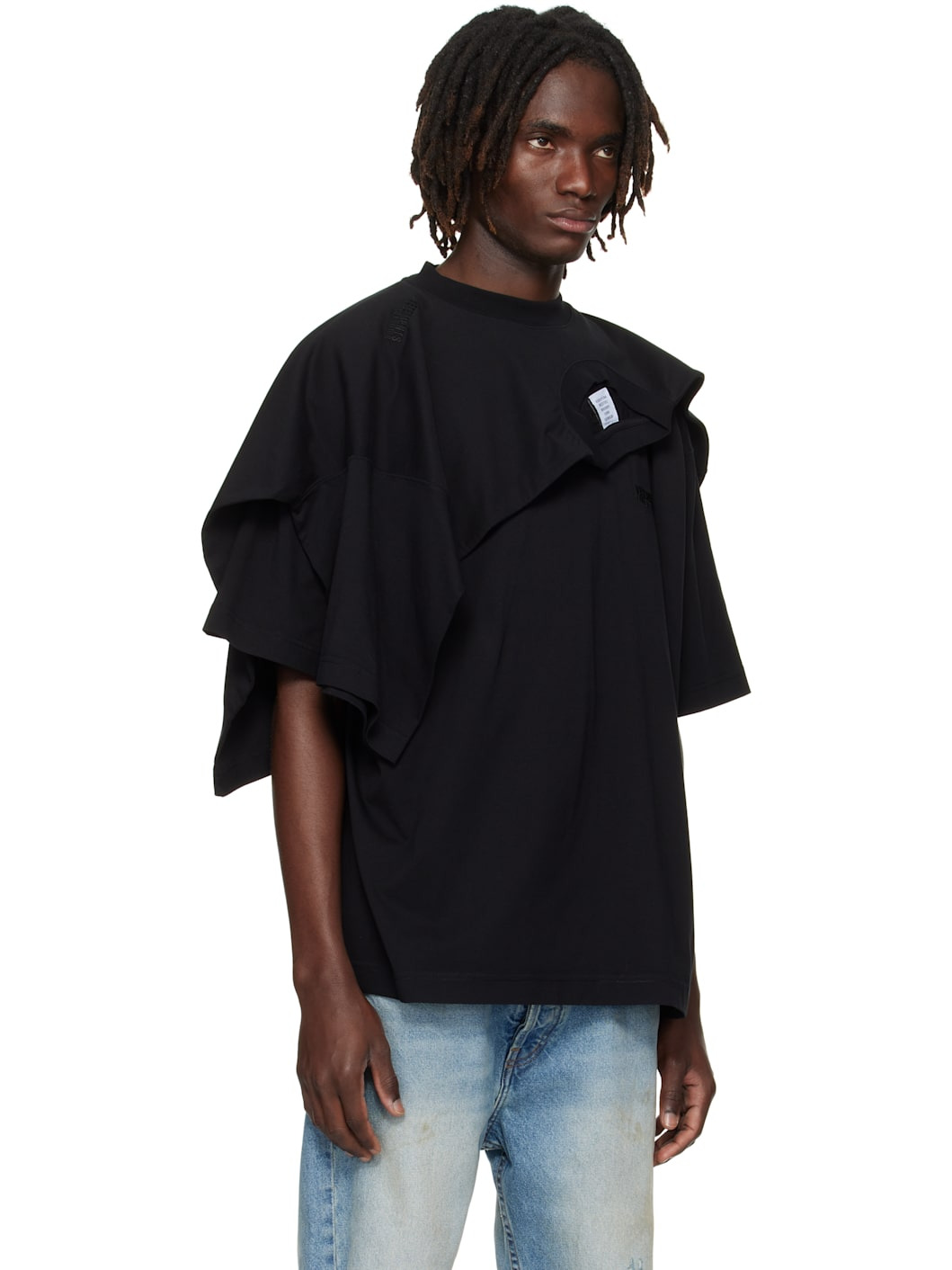 Black Double Layered T-Shirt - 2